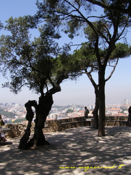 burg blick auf lissabon