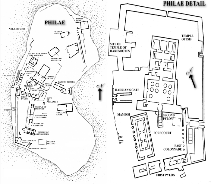 lageplan philae tempel